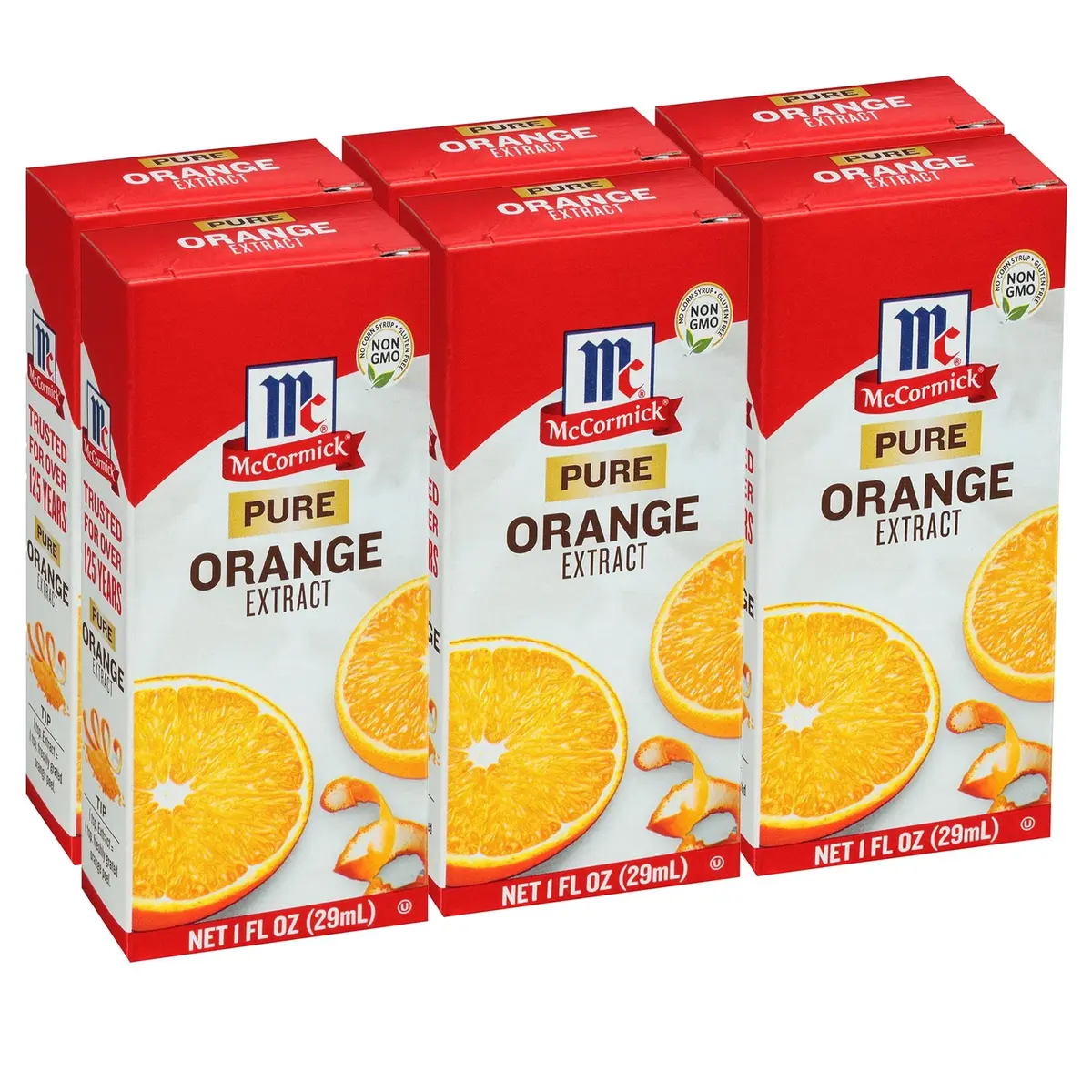 McCormick Pure Orange Extract 29.57ml (1 Fl Oz) - Pack of 6 | Authentic USA Import for Baking & Frosting - main product image