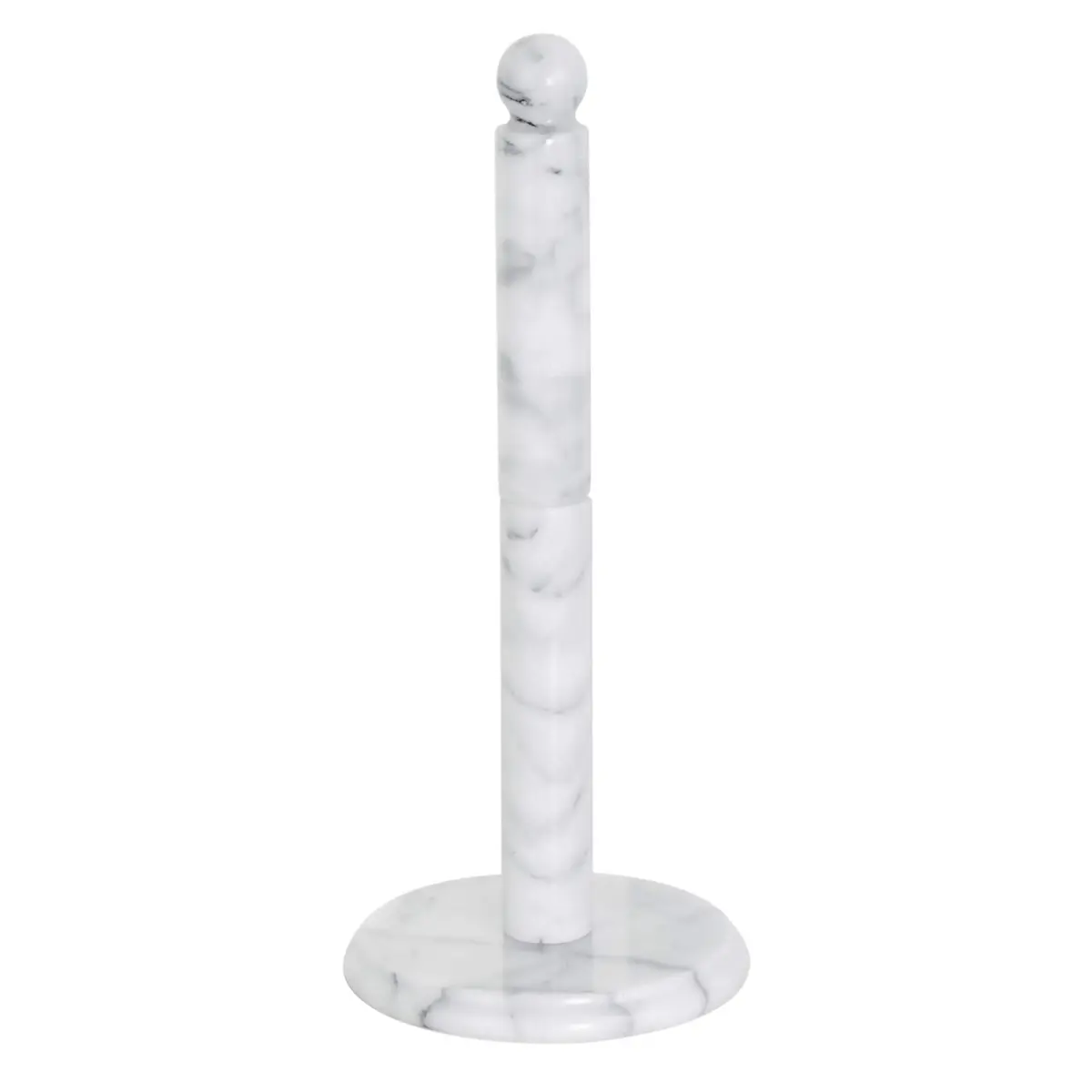 Norpro Marble Paper Towel Holder, white, 12.5" tall, 5.25" base | Elegant marble design for kitchen & dining - main product image