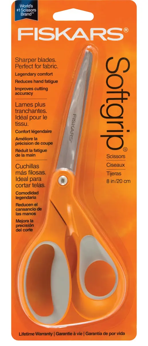 Fiskars 8-Inch Softgrip Scissors | Precision Stainless Steel Blades for Office & Home Use - main product image