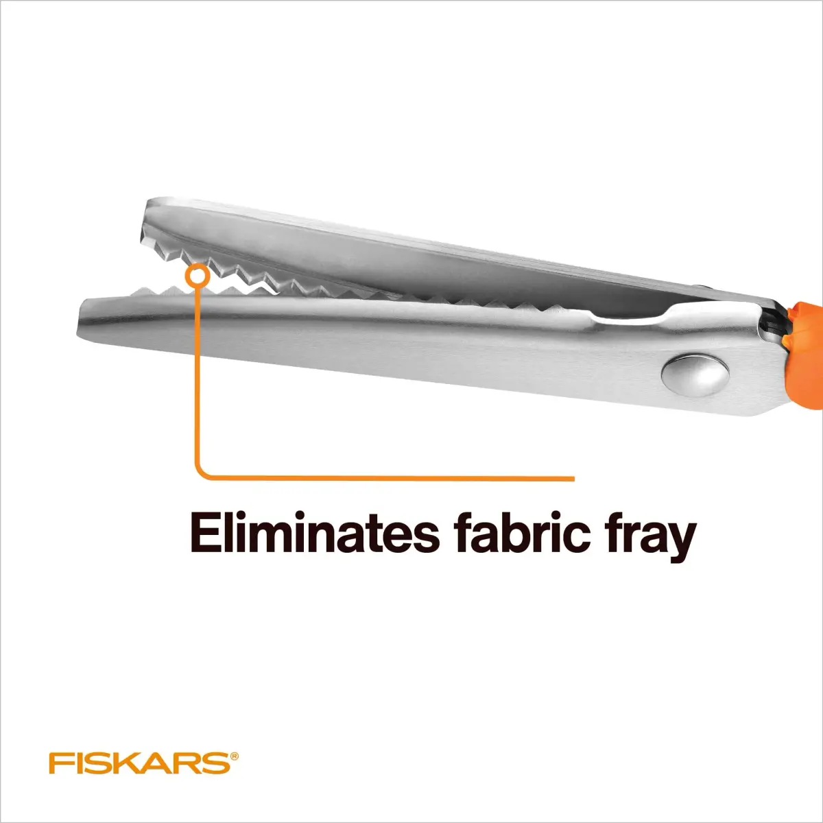Fiskars SoftGrip Pinking Shears 8 Inch (20.32 cm) Fabric Scissors | Precision Zigzag Edge for Sewing and Quilting - view 3