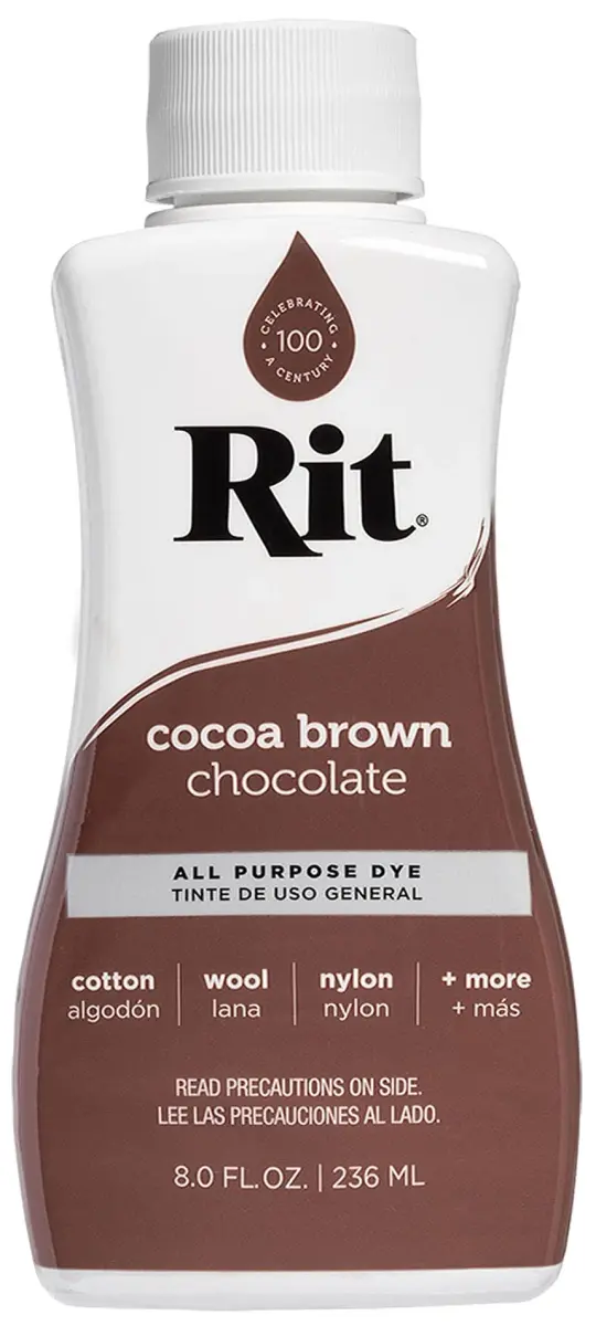 Rit Liquid Fabric Dye - Cocoa Brown (237ml) for Cotton, Linen, Silk, Wool, Rayon, Nylon - main product image