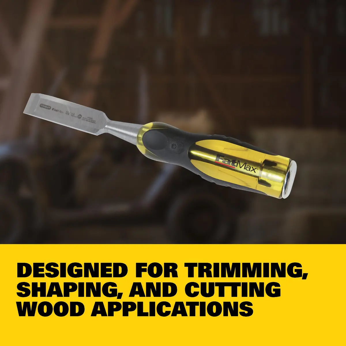 Stanley 16-978 1-Inch Wide FatMax Short Blade Chisel | High-Performance Woodworking Tool - view 2