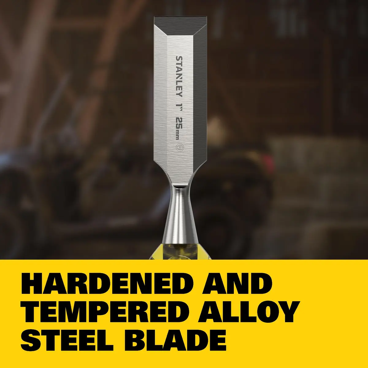 Stanley 16-978 1-Inch Wide FatMax Short Blade Chisel | High-Performance Woodworking Tool - view 3
