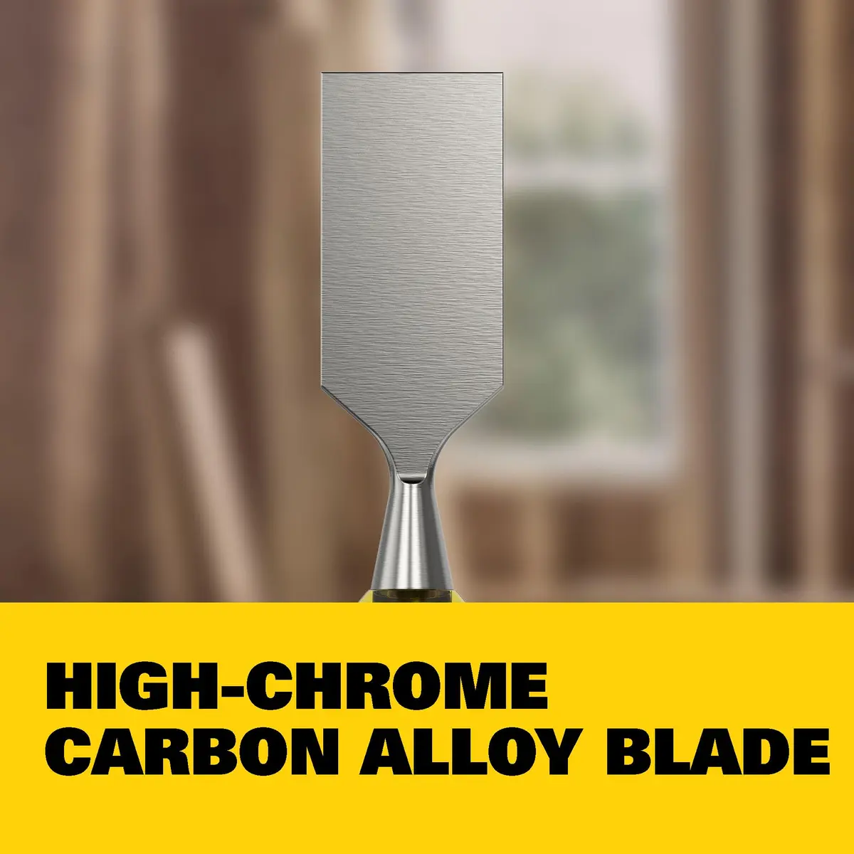 STANLEY 1-1/2 in. (38mm) x 9 in. Thru Tang Butt Wood Chisel | High Chrome Carbon Steel, Ergonomic Handle - view 3