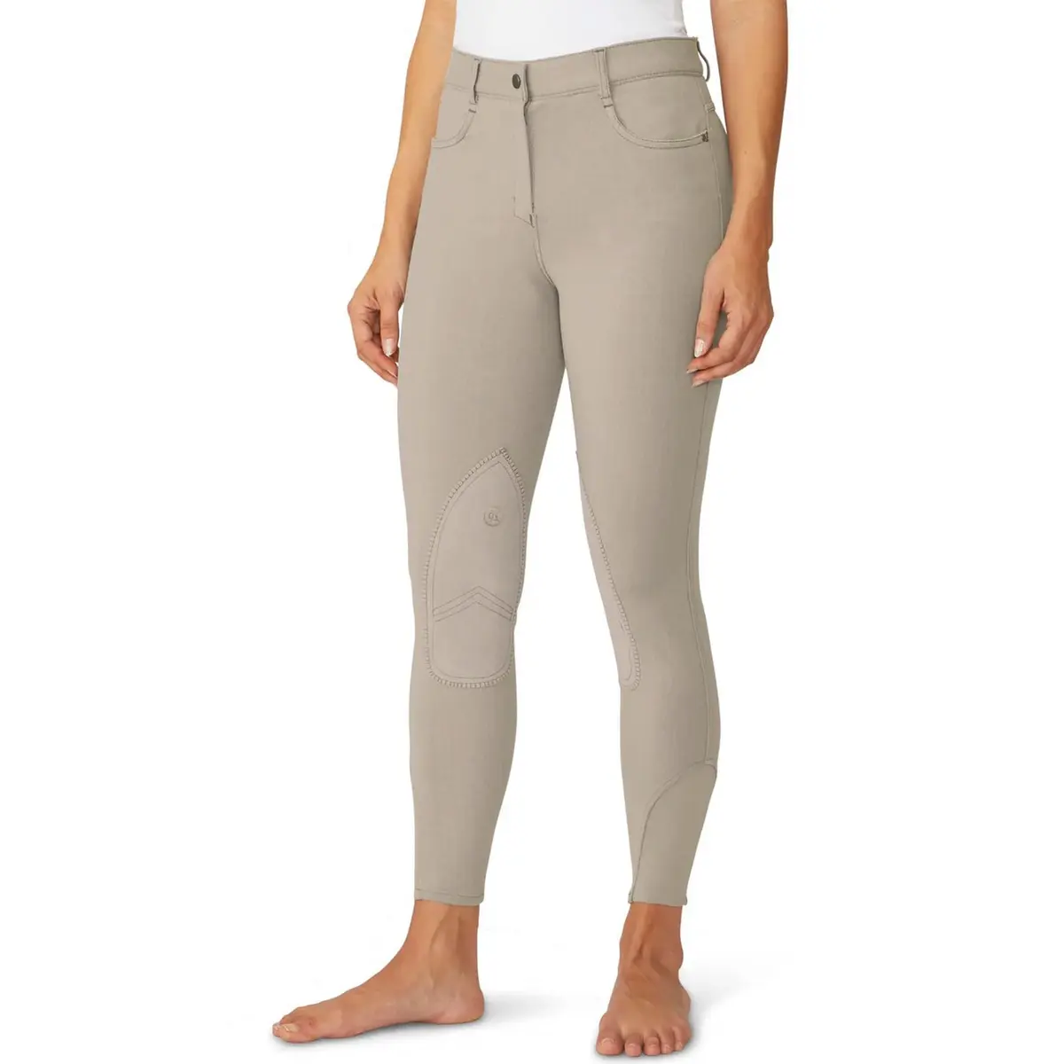 Ovation Women's SoftFlex Suede Knee Patch Breeches | Mid-Weight Stretch UPF 30 Euro Melange 30 - main product image