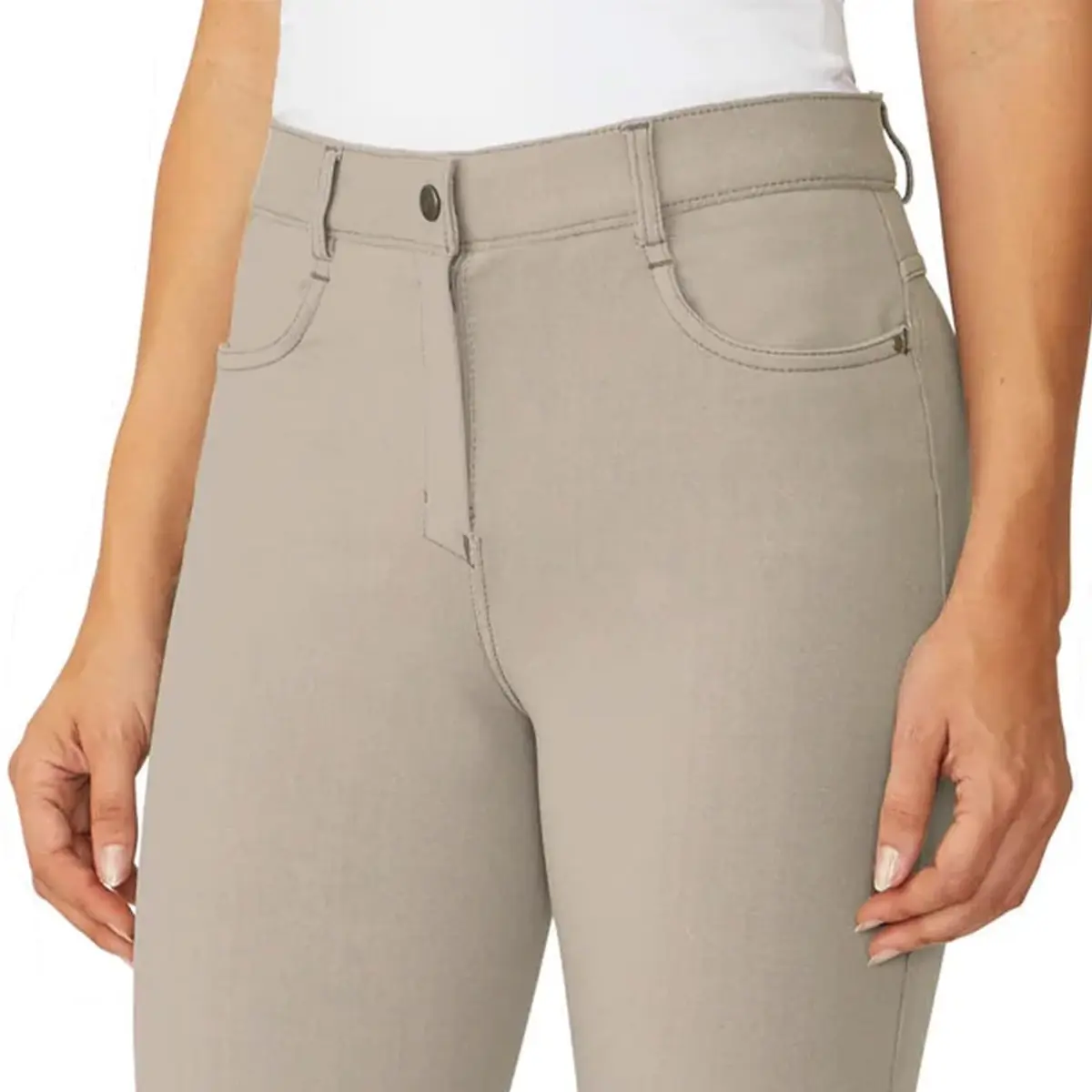 Ovation Women's SoftFlex Suede Knee Patch Breeches | Mid-Weight Stretch UPF 30 Euro Melange 30 - view 3