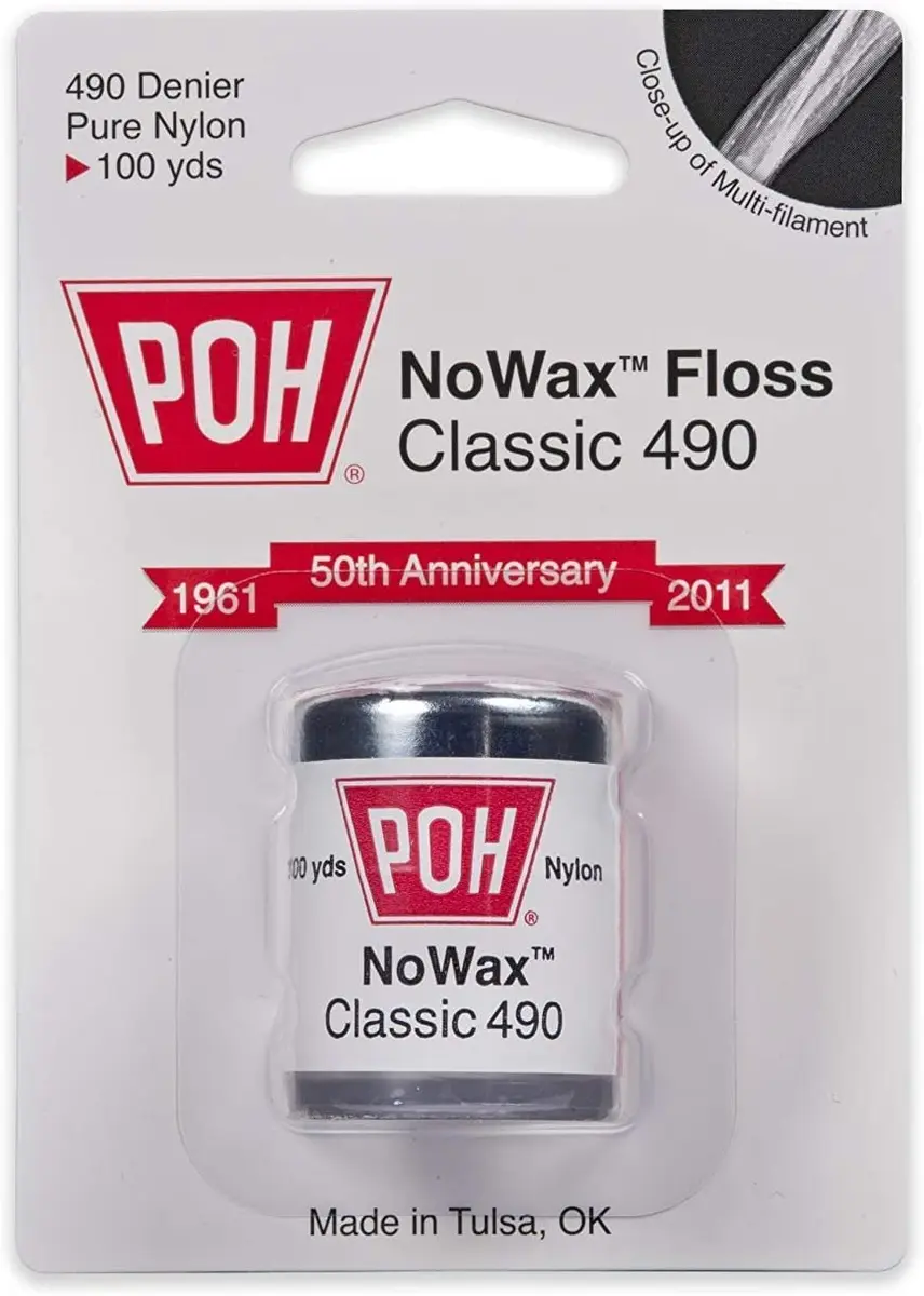 POH Unwaxed Dental Floss 100 Yd (12x100yd) | Dermatologist Tested for Orthodontic & Periodontal Needs - main product image