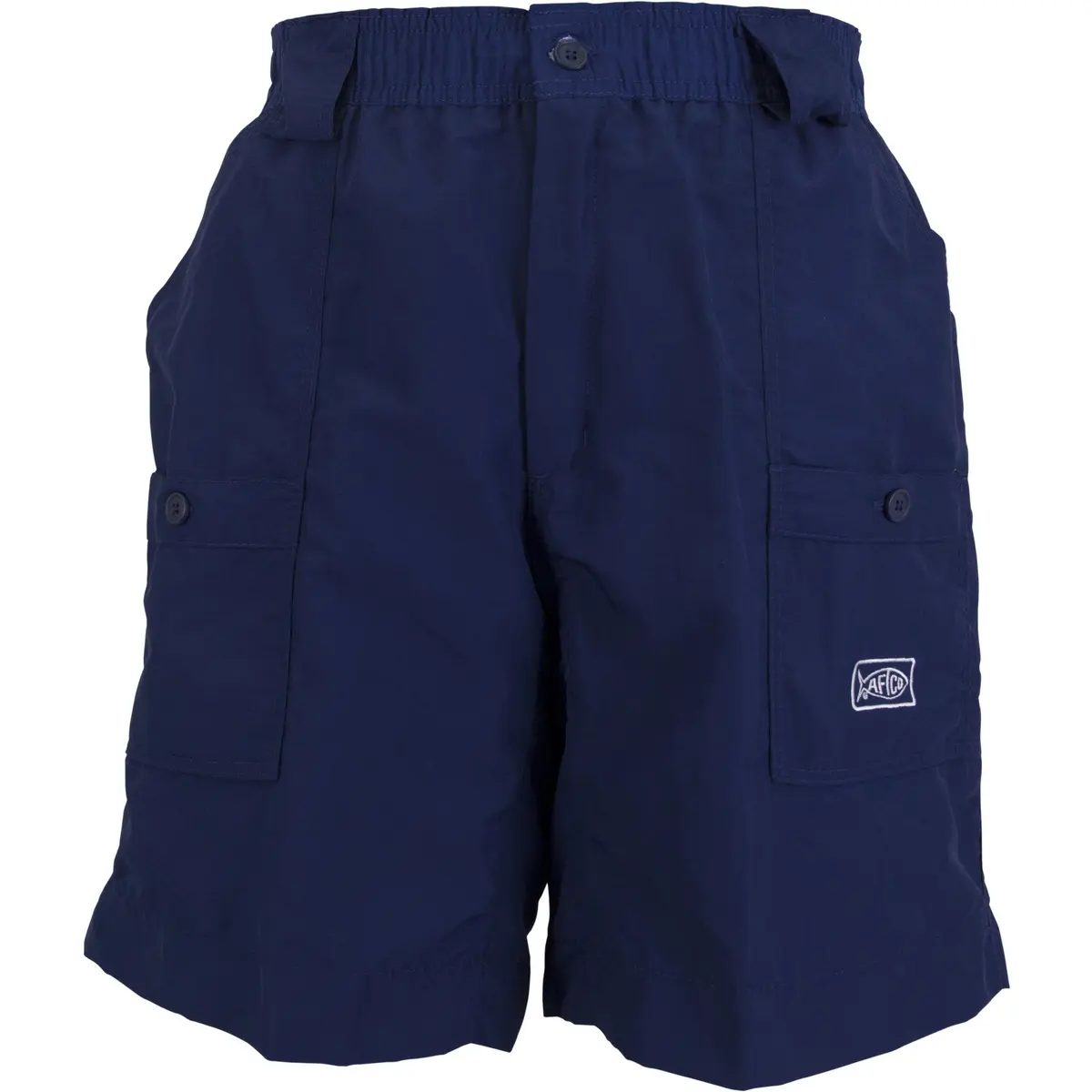 AFTCO Original Fishing Shorts Long Navy | Durable Nylon, 7 Pockets, 18" Outseam - view 2