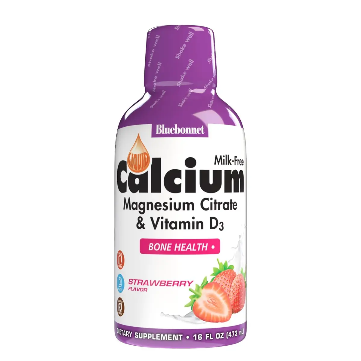BlueBonnet Liquid Calcium Citrate 16 fl oz | Bone Support with Vitamin D3 (70-120 chars) - main product image