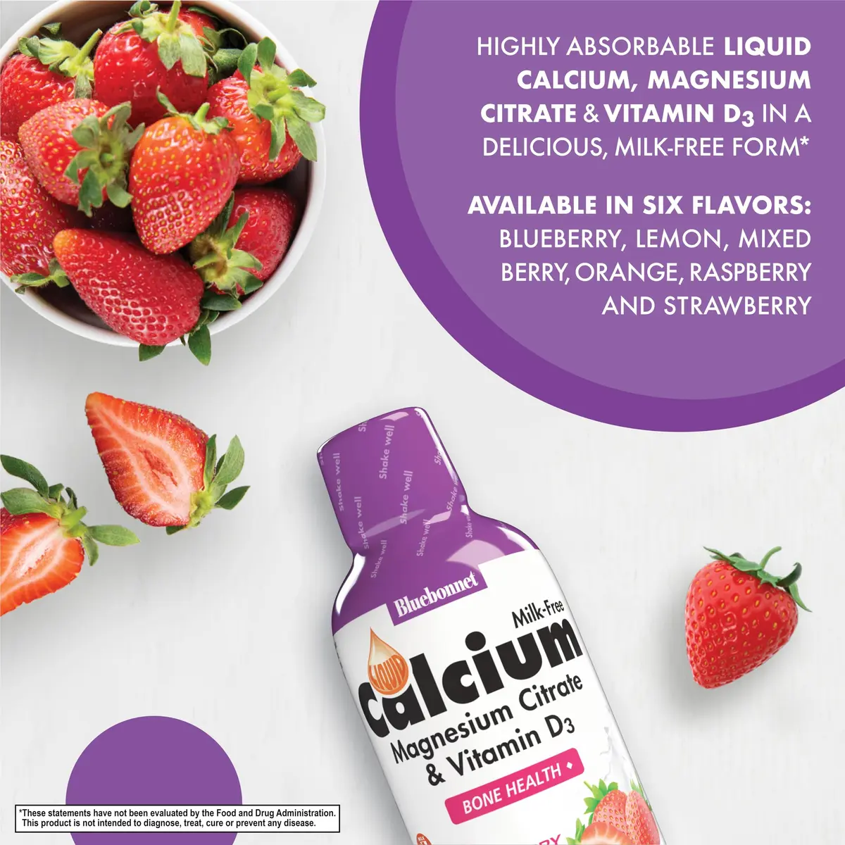 BlueBonnet Liquid Calcium Citrate 16 fl oz | Bone Support with Vitamin D3 (70-120 chars) - view 3