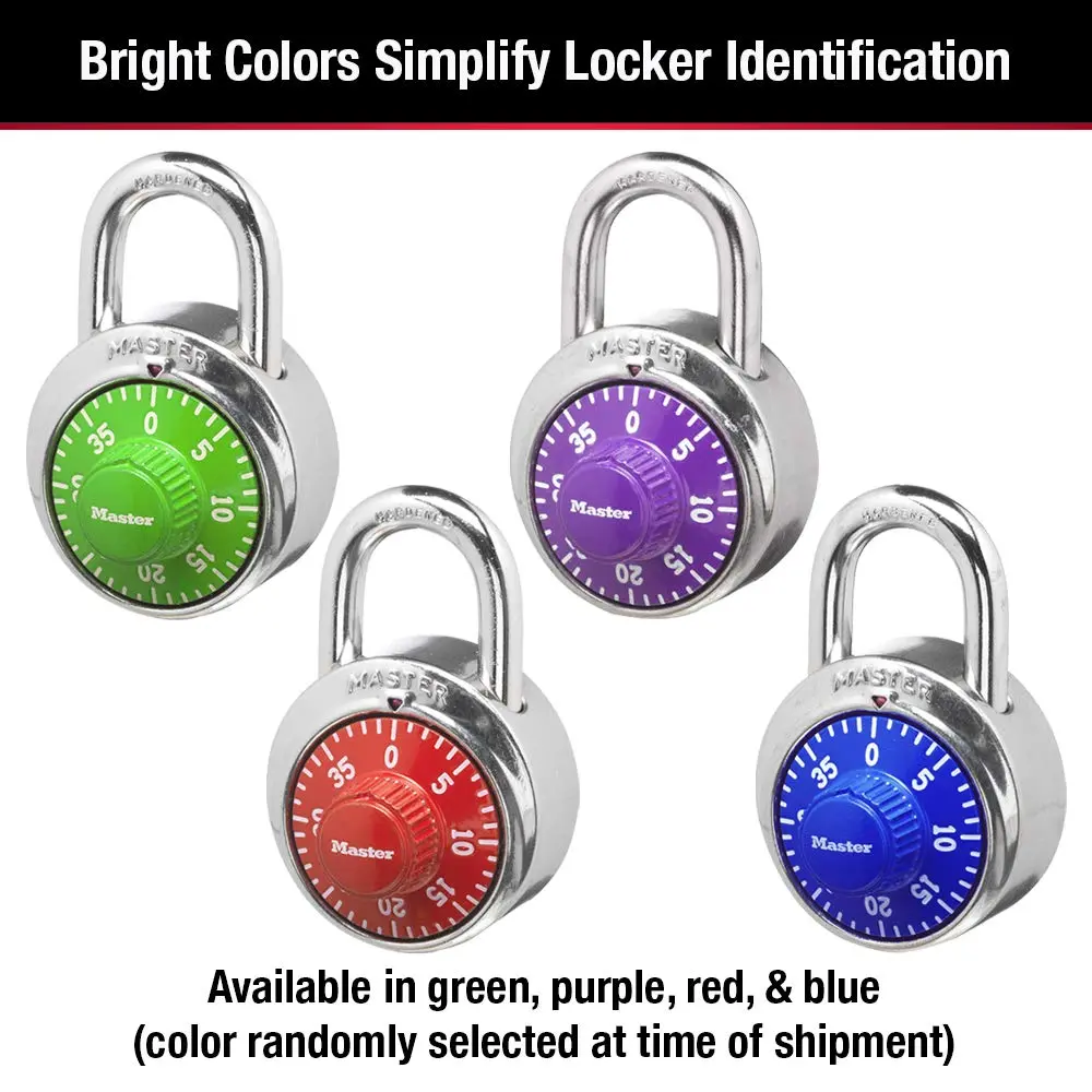Master Lock 1505D Locker Lock Combination Padlock 48mm (1.88in) | Resettable 3-Digit Security - view 4