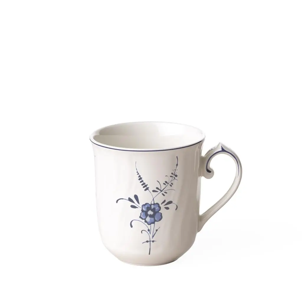 Villeroy & Boch Vieux Luxembourg Mug, 10 oz | Premium Porcelain, White/Blue, Dishwasher & Microwave Safe - main product image
