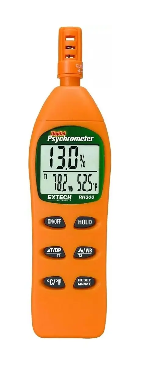 Extech RH300 Digital Psychrometer Humidity Meter -20 to 50°C (14 to 122°F) | Measures RH, Temp, Dew Point, Wet Bulb - main product image