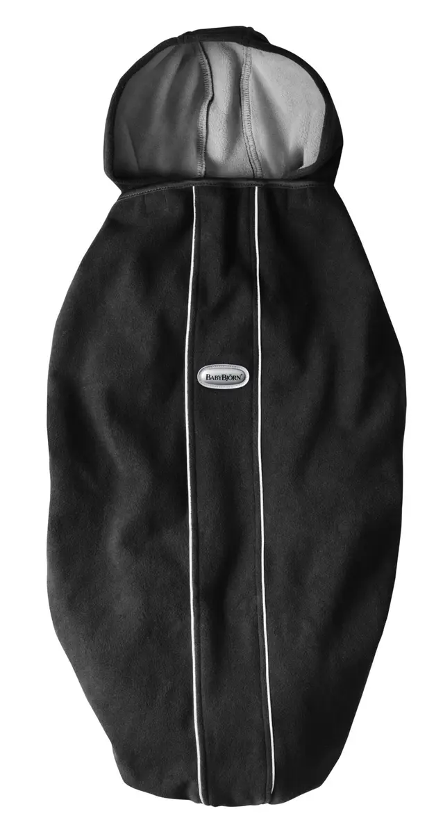BabyBjörn Cover for Baby Carrier - Black | Water-Repellant Fleece for Cold & Wet Weather - main product image
