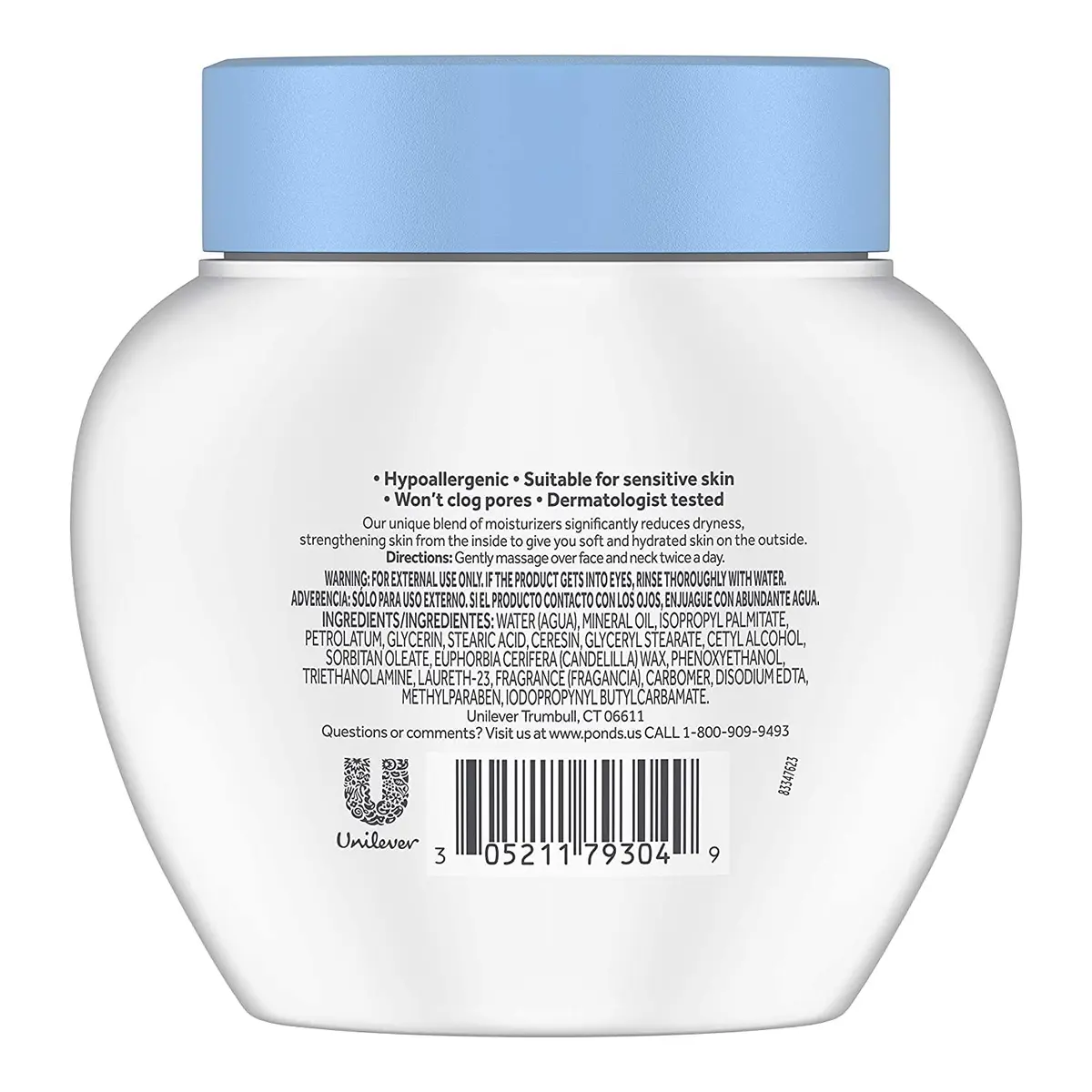 Pond's Extra Rich Dry Skin Cream 10.1 oz (286 g) | Deep Hydration for Smooth, Soft Skin - view 2