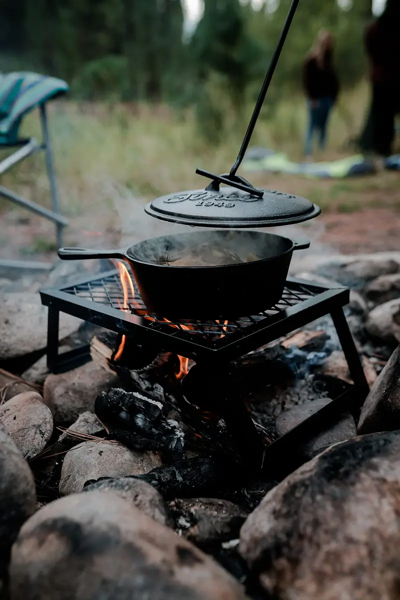 Stansport Heavy-Duty Camp Grill - Small | Durable Steel Mesh Cooking Surface, Compact & Foldable - view 5