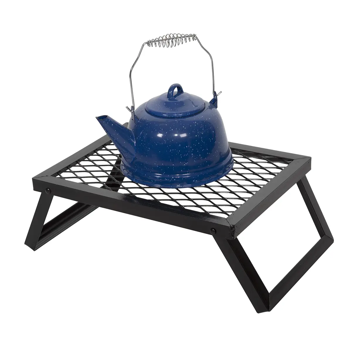 Stansport Heavy-Duty Camp Grill - Small | Durable Steel Mesh Cooking Surface, Compact & Foldable - view 3