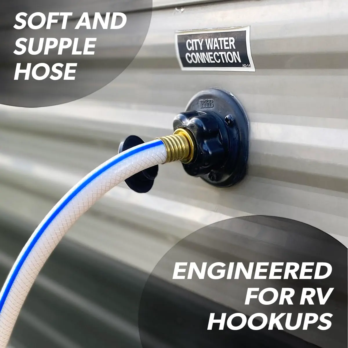 Valterra AquaFresh High Pressure Drinking Water Hose 15.88mm (5/8") x 7.62m (25') White | NSF Certified for RV Hookups - view 2