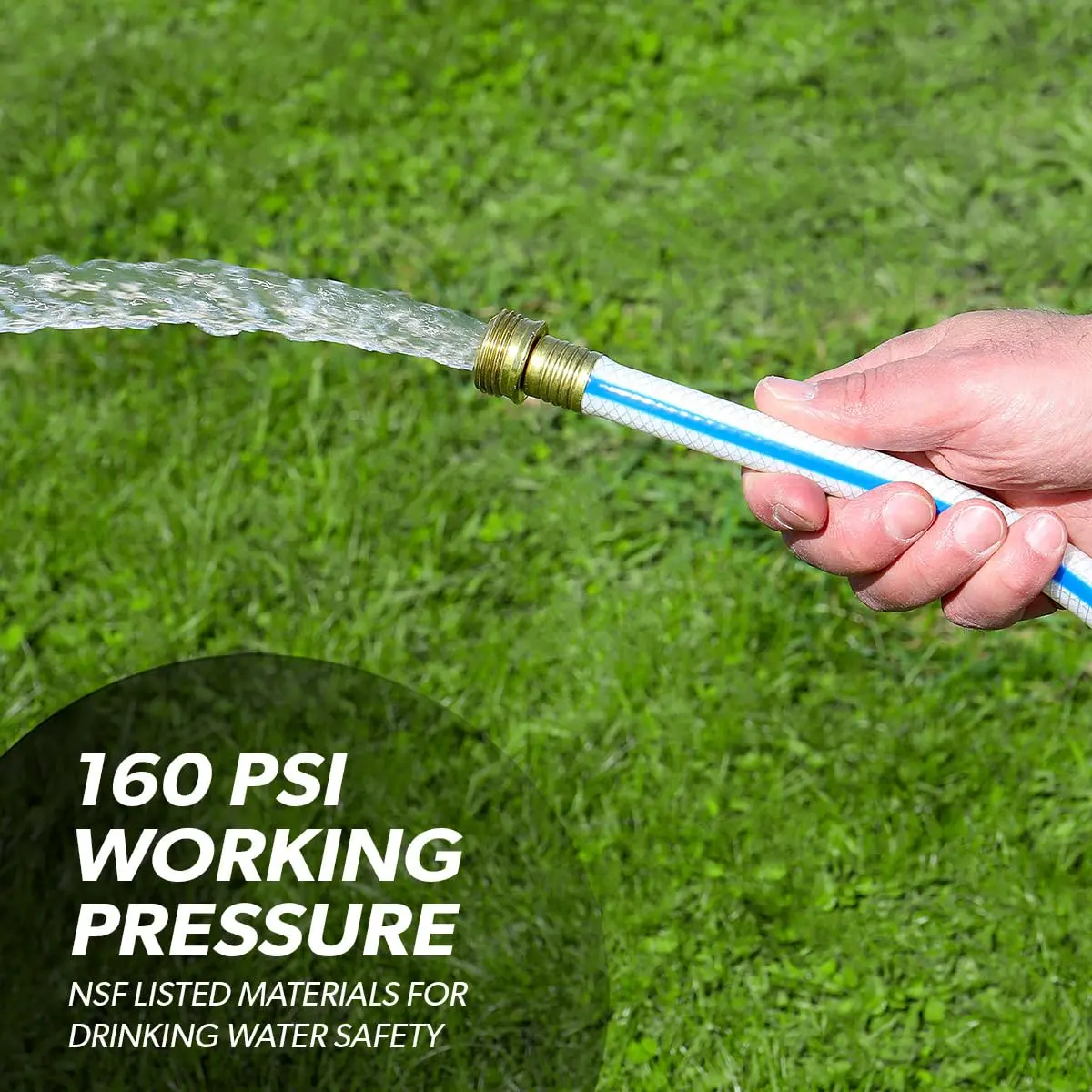Valterra AquaFresh High Pressure Drinking Water Hose 15.88mm (5/8") x 7.62m (25') White | NSF Certified for RV Hookups - view 3