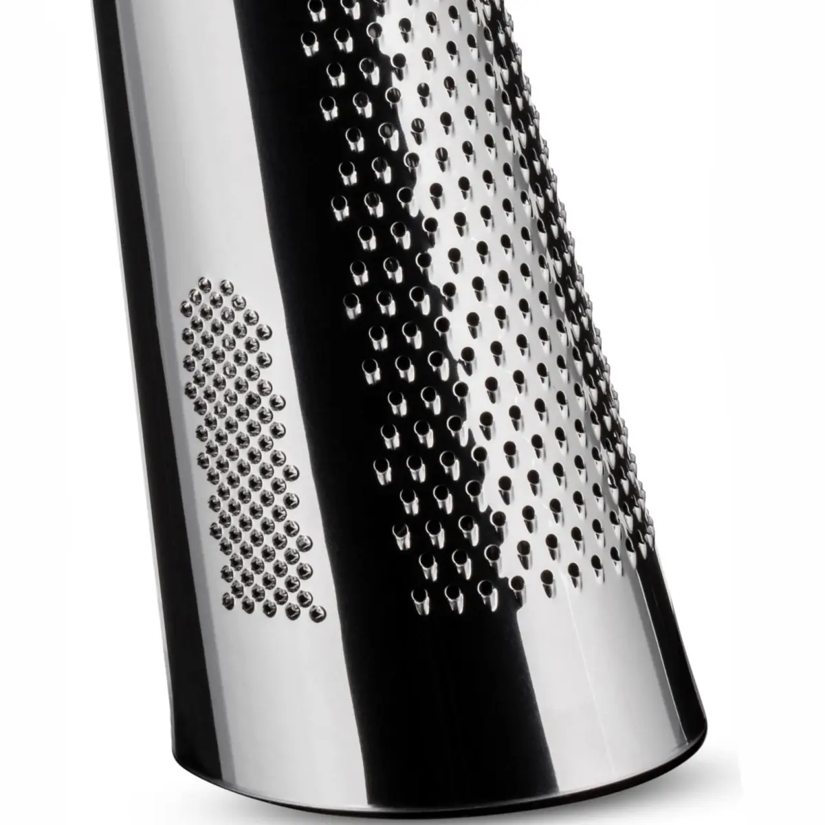 Alessi Todo Giant Cheese and Nutmeg Grater in Steel and Wood, Silver | 48.3 cm (19") Tall Grating Tool - view 4