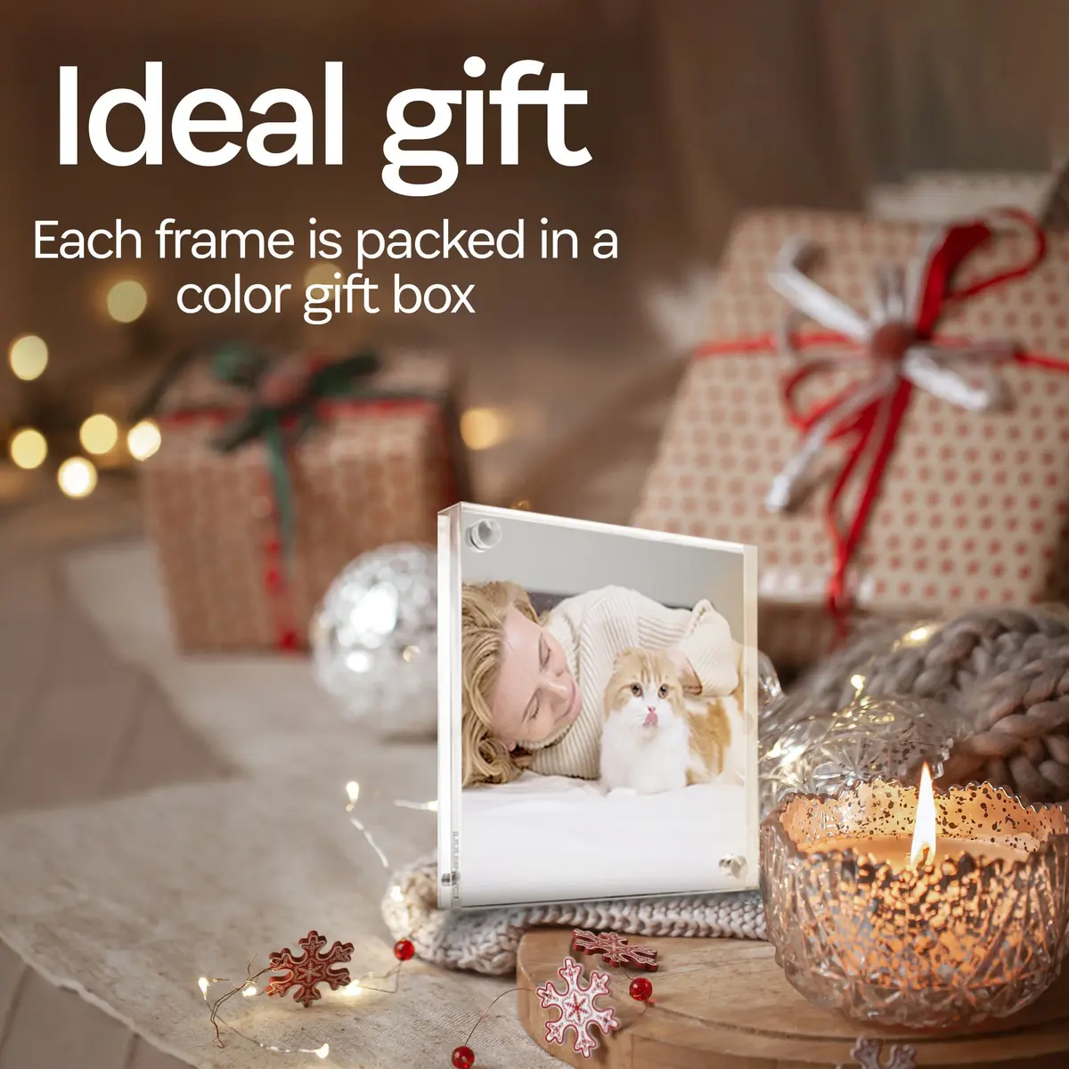 Canetti Original Magnet Frame 4x6 inch | Acrylic Magnetic Picture Holder, Vertical & Horizontal Display — 2.5 x 3.5 - view 3