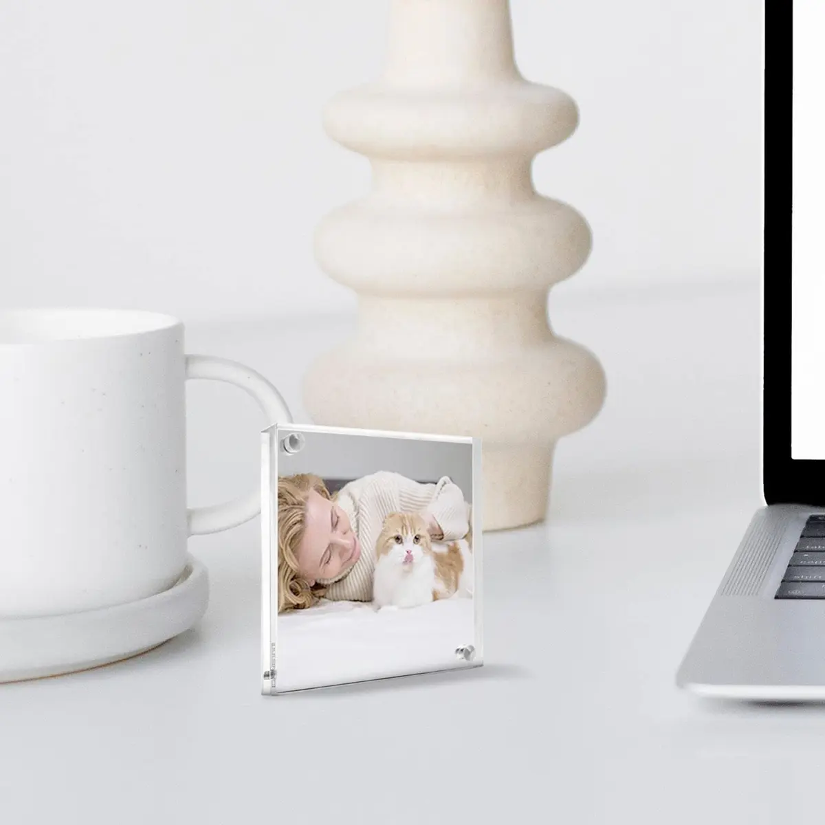Canetti Original Magnet Frame 4x6 inch | Acrylic Magnetic Picture Holder, Vertical & Horizontal Display — 2.5 x 3.5 - view 4