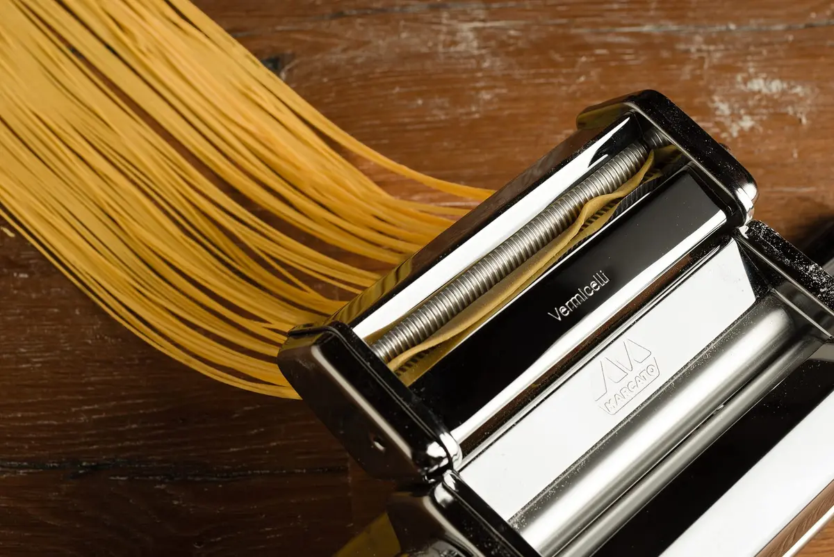 Marcato Vermicelli 150 Attachment for Atlas 150 Pasta Machine | Fine Pasta Cutter Accessory, Chrome Steel, Made in Italy - view 2