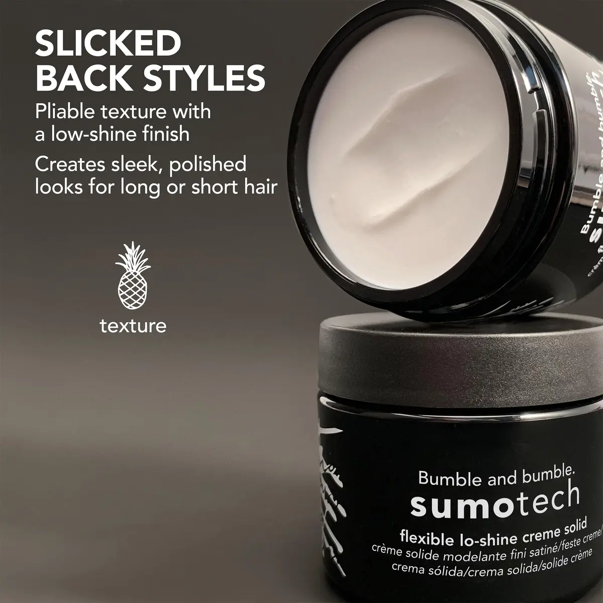 Bumble and bumble. Sumotech Flexible Hold Cream Solid | Hair Styling Cream | Flexible Hold & Pliable Texture for Short Hair | Lo-Shine Finish - view 7