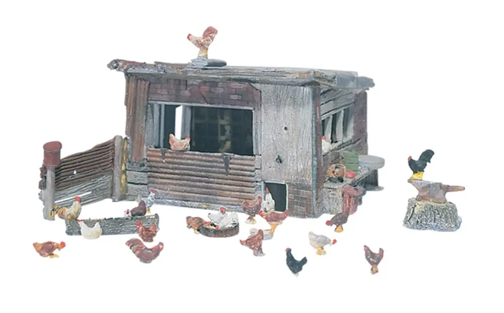 Woodland Scenics HO Chicken Coop D215 | Model Train Scenery Detail - main product image
