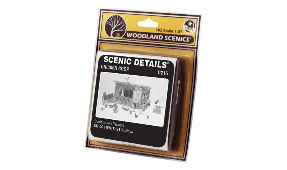 Woodland Scenics HO Chicken Coop D215 | Model Train Scenery Detail - view 4