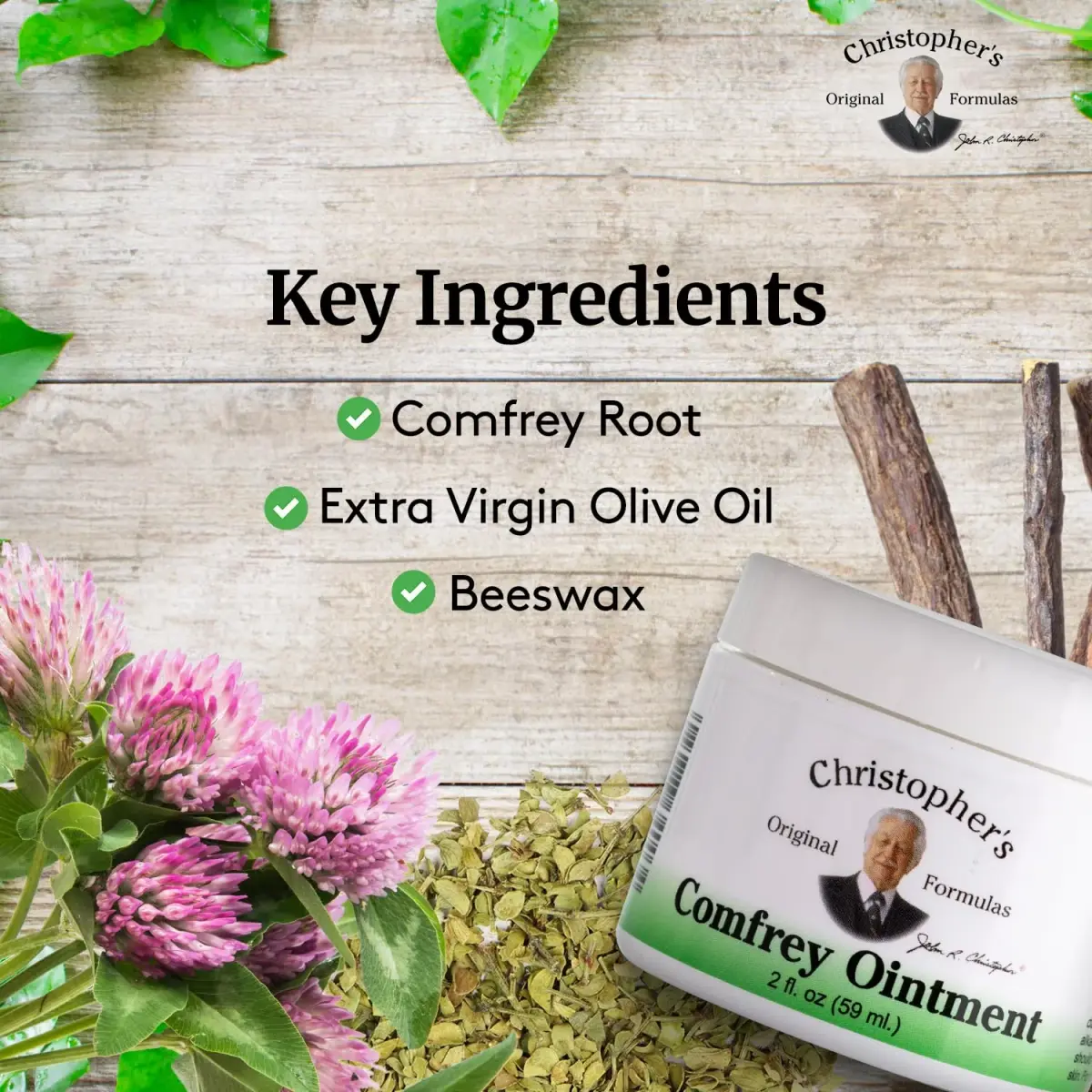 Christopher's Original Formulas Comfrey Ointment 2 oz (59 ml) | Traditional Herbal Skin Support - view 3