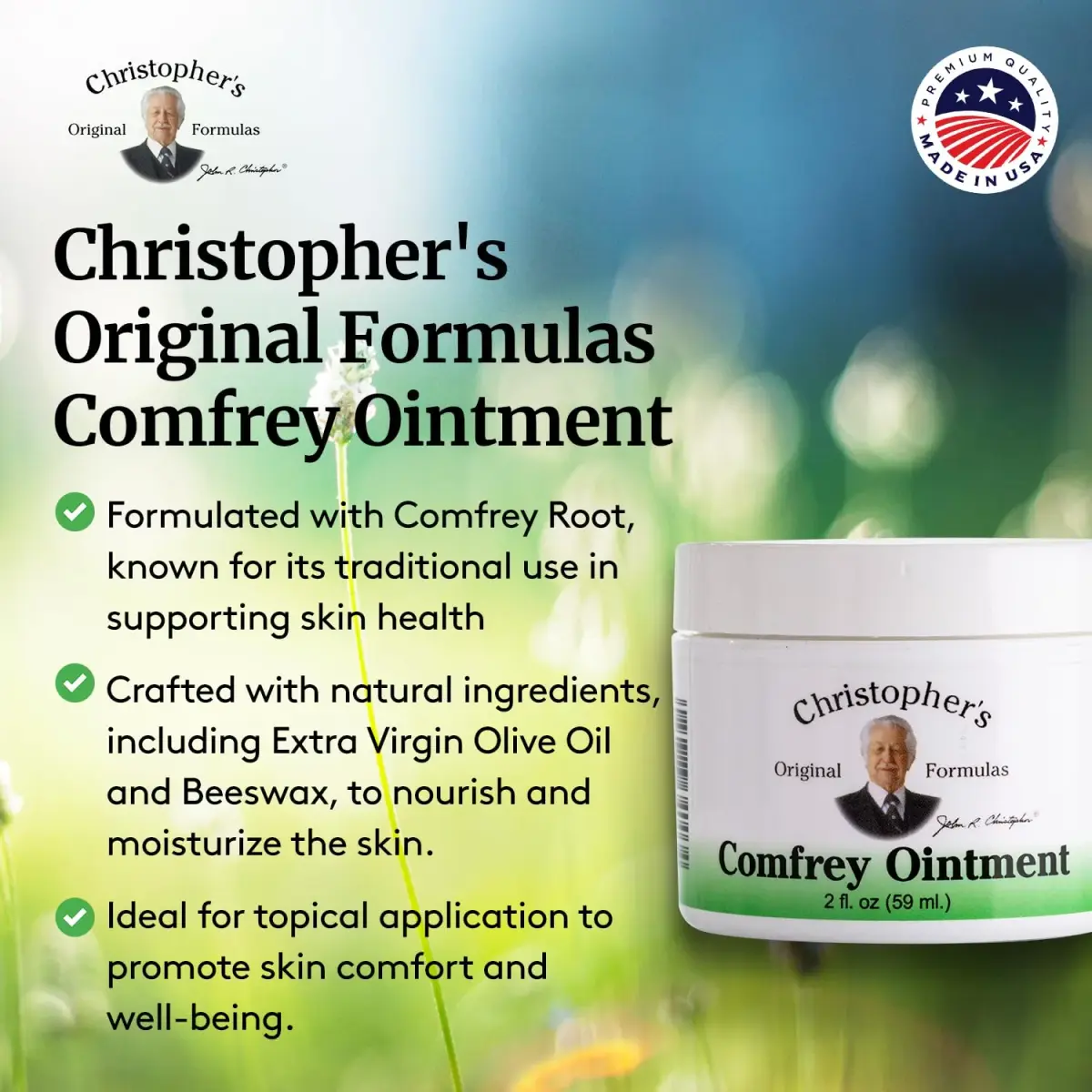 Christopher's Original Formulas Comfrey Ointment 2 oz (59 ml) | Traditional Herbal Skin Support - view 4