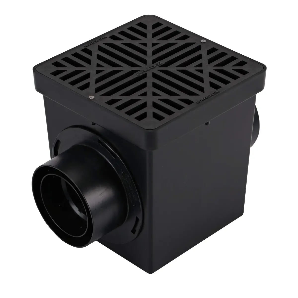NDS Square Catch Basin Drain Kit 9-Inch Black | Handles 121 GPM Flow Rate - main product image