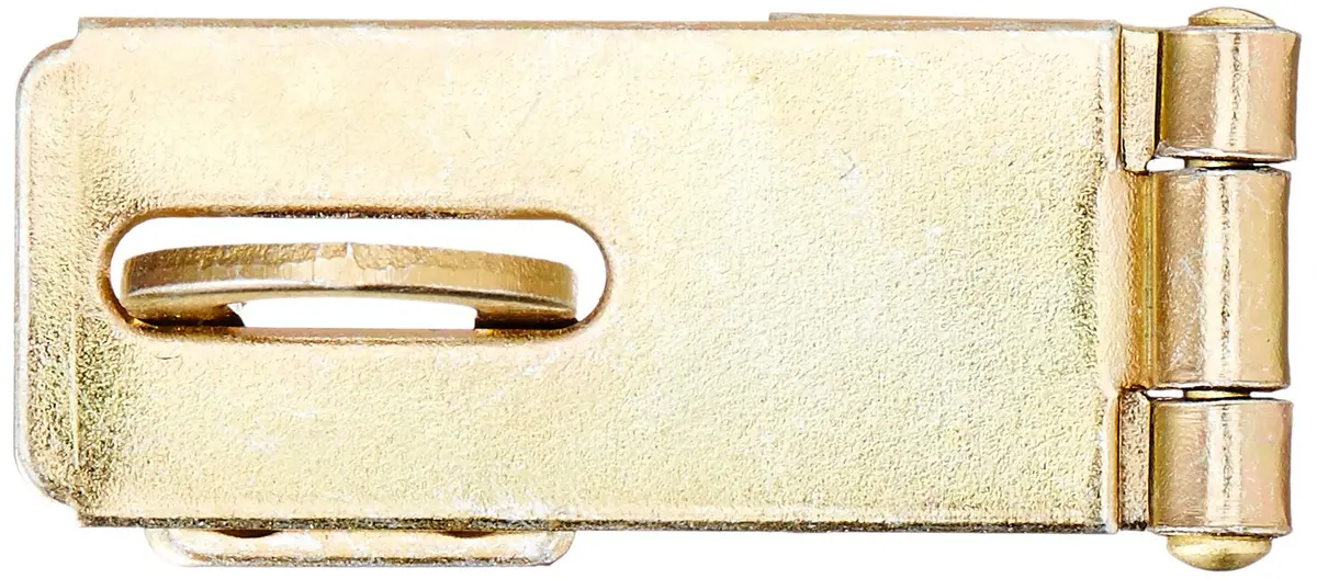 National Hardware Safety Hasp, 1-3/4 in, Steel, Brass | Heavy-duty brass safety hasp for doors & craft projects - view 2