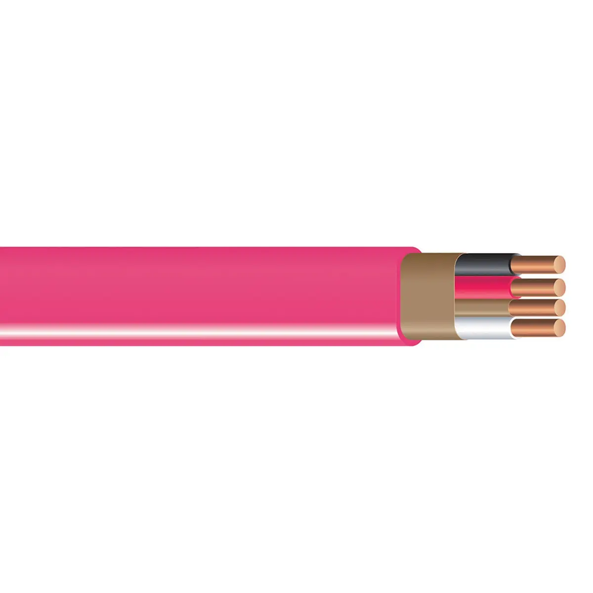 Romex 25' 10/3 NM-B Residential Indoor Electrical Wire, Orange | UL Listed, 600V, 10 Gauge, Grounded, Made in America - main product image