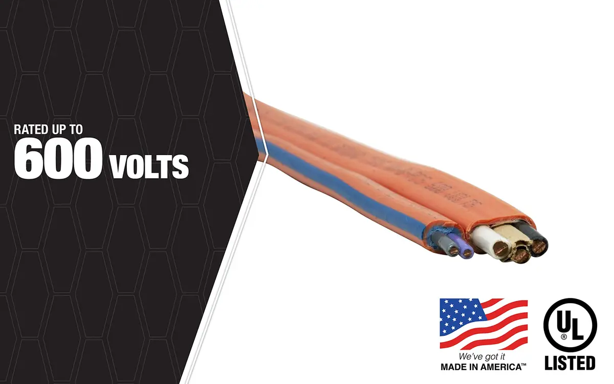 Romex 25' 10/3 NM-B Residential Indoor Electrical Wire, Orange | UL Listed, 600V, 10 Gauge, Grounded, Made in America - view 6