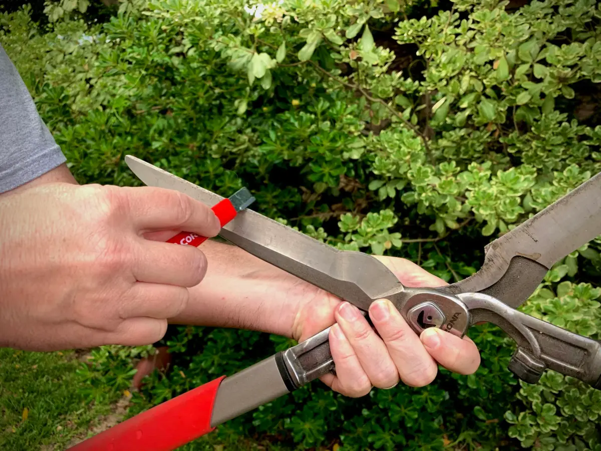 Corona Tools Handheld Garden Tool Sharpener – Blade Sharpener for Pruning Shears, Loppers, Hedge Clippers & More (1-Pack, Red) - view 6