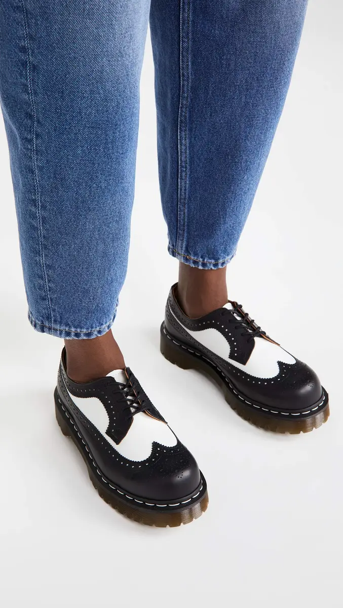 Dr. Martens 3989 Brogue BEX Leather Wingtip Shoe for Men and Women, Size 7 US Women/6 US Men | Classic Style with Durable Leather - view 2