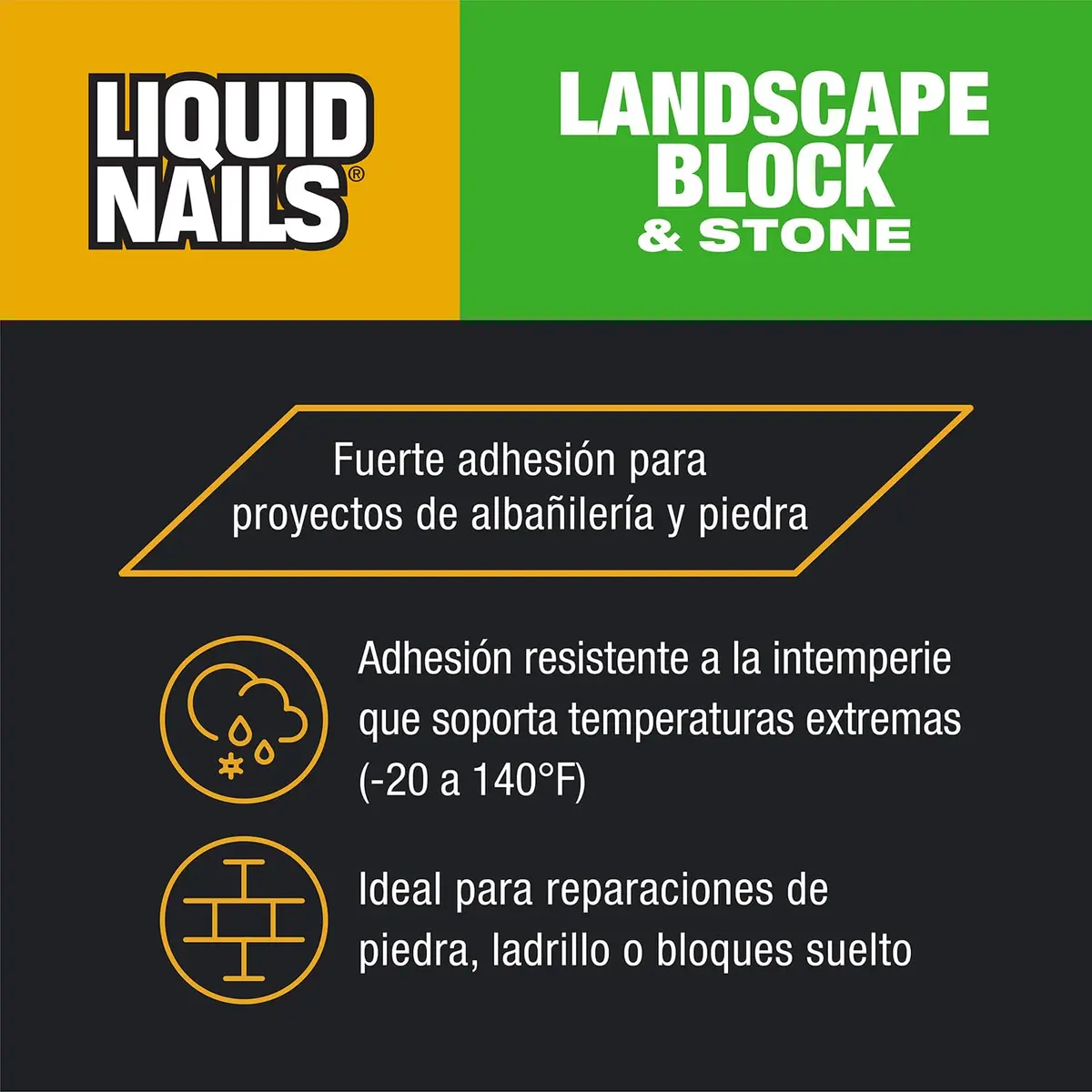 Liquid Nails LN-905 Landscape Block Adhesive 10 oz Weather-Resistant Bond for Stone & Timber - view 7
