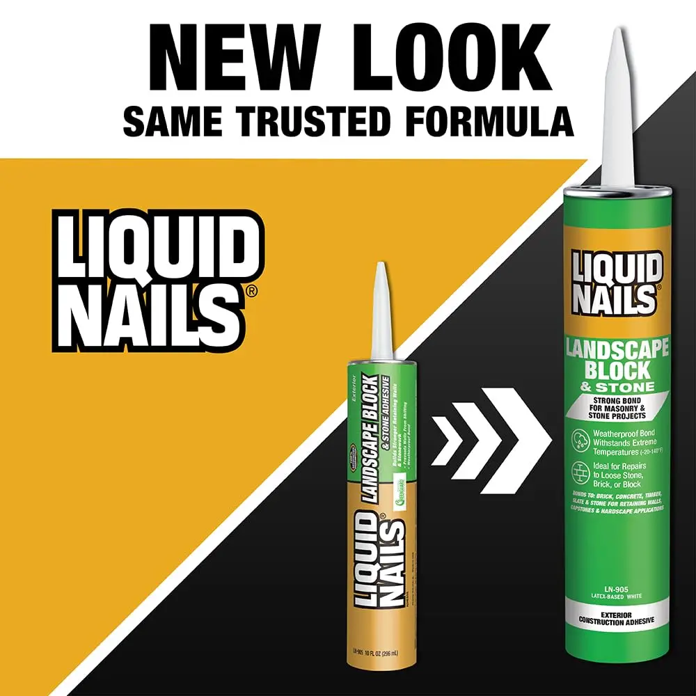 Liquid Nails LN-905 Landscape Block Adhesive 10 oz Weather-Resistant Bond for Stone & Timber - view 2