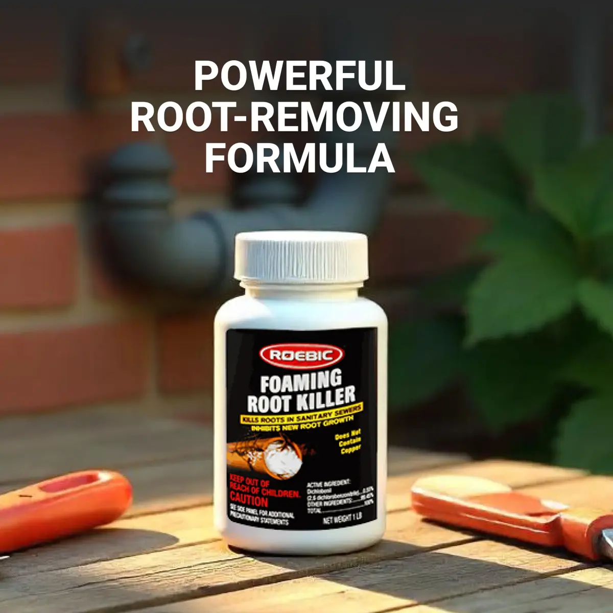 Roebic FRK Foaming Root Killer 1 lb (454 g) | Chemical Septic System & Drain Field Root Destroyer - view 6