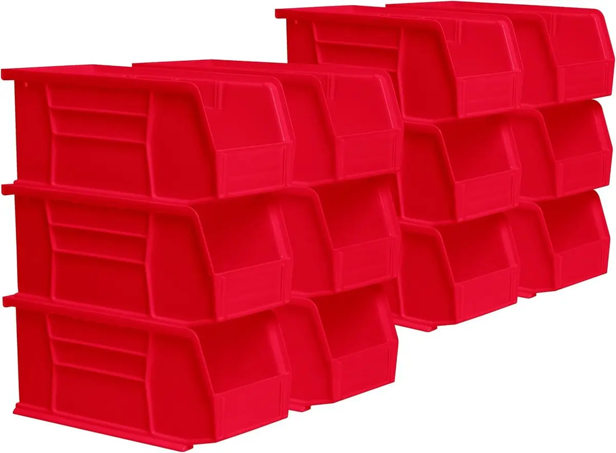 Akro-Mils 30230 AkroBins Plastic Storage Bins 11"x5"x5" Red | Heavy-Duty Stackable Organizer (70-120c) - main product image