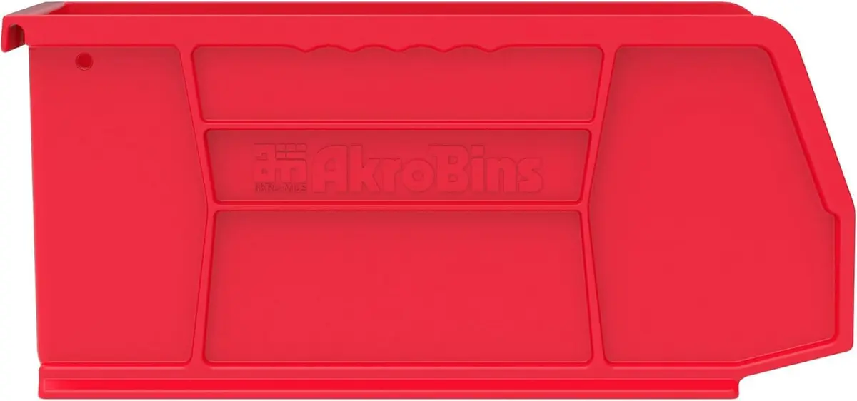 Akro-Mils 30230 AkroBins Plastic Storage Bins 11"x5"x5" Red | Heavy-Duty Stackable Organizer (70-120c) - view 9