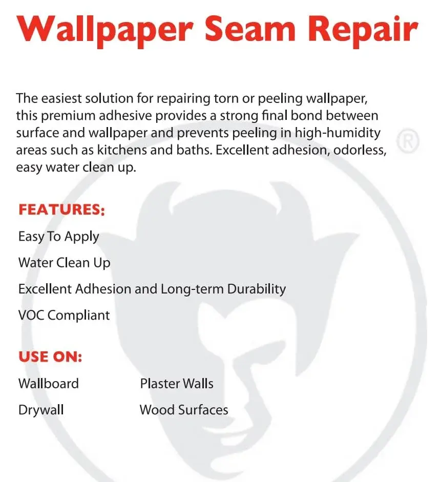 Red Devil 0878 Wallpaper Seam Repair Adhesive 148ml (5 oz) | Bonds Loose Wallpaper Seams - view 2