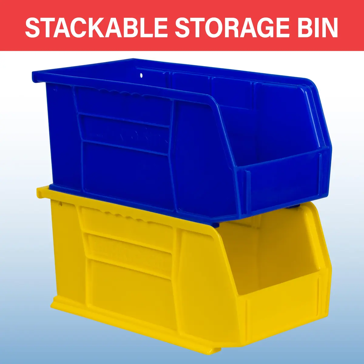 Akro-Mils 30230 AkroBins Plastic Storage Bins, 11"x5"x5", Yellow, 12-Pack | Heavy-Duty Stackable Organizer - view 5