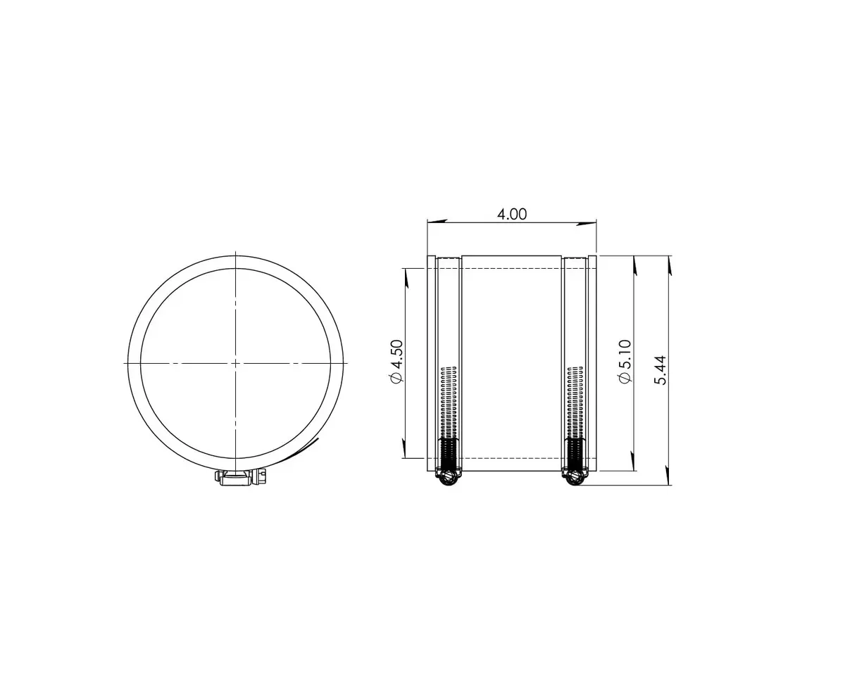 Fernco 4 In. x 4 In. Plastic to Plastic PVC Coupling | Polyvinyl Chloride Flexible Pipe Connector - view 2