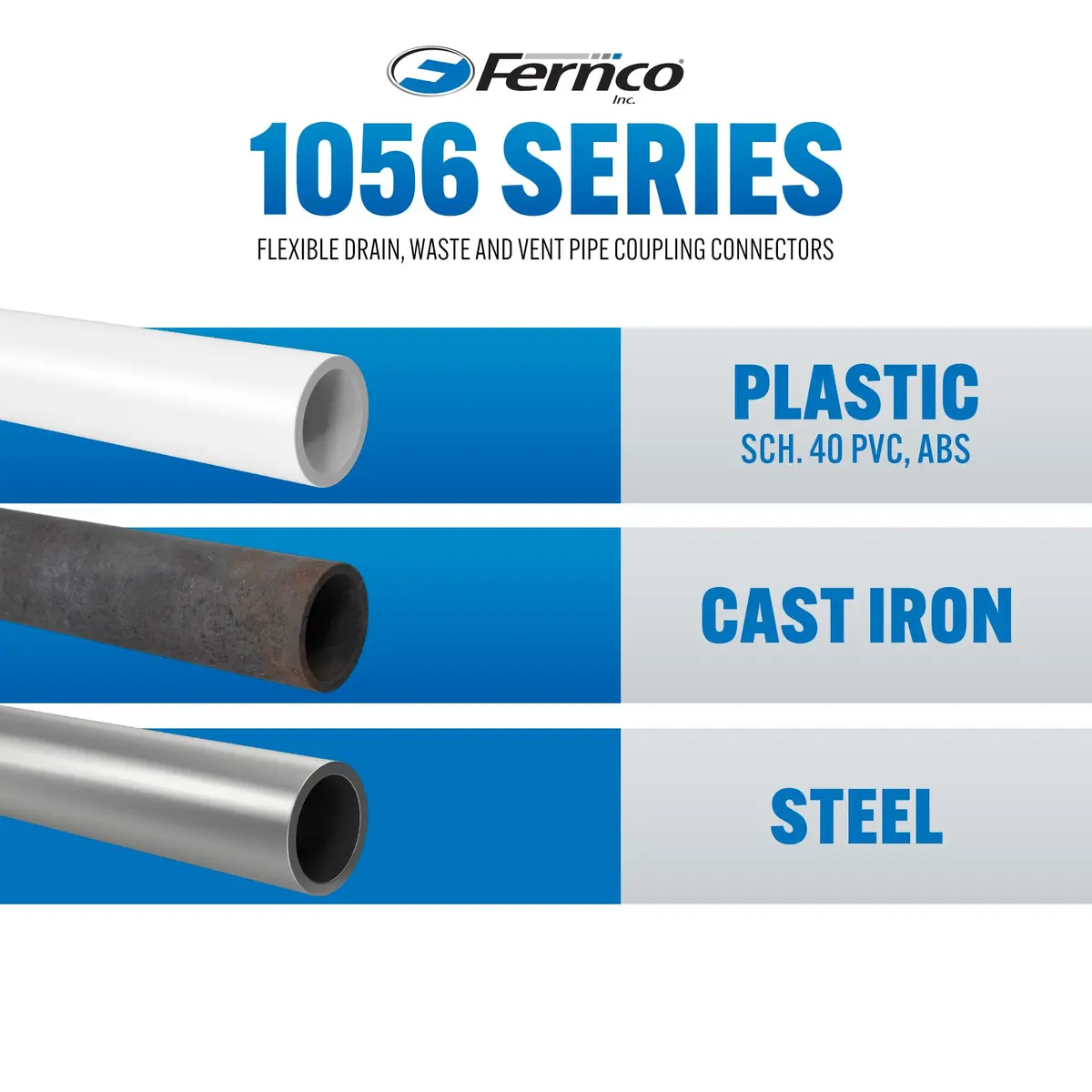 Fernco 4 In. x 4 In. Plastic to Plastic PVC Coupling | Polyvinyl Chloride Flexible Pipe Connector - view 3