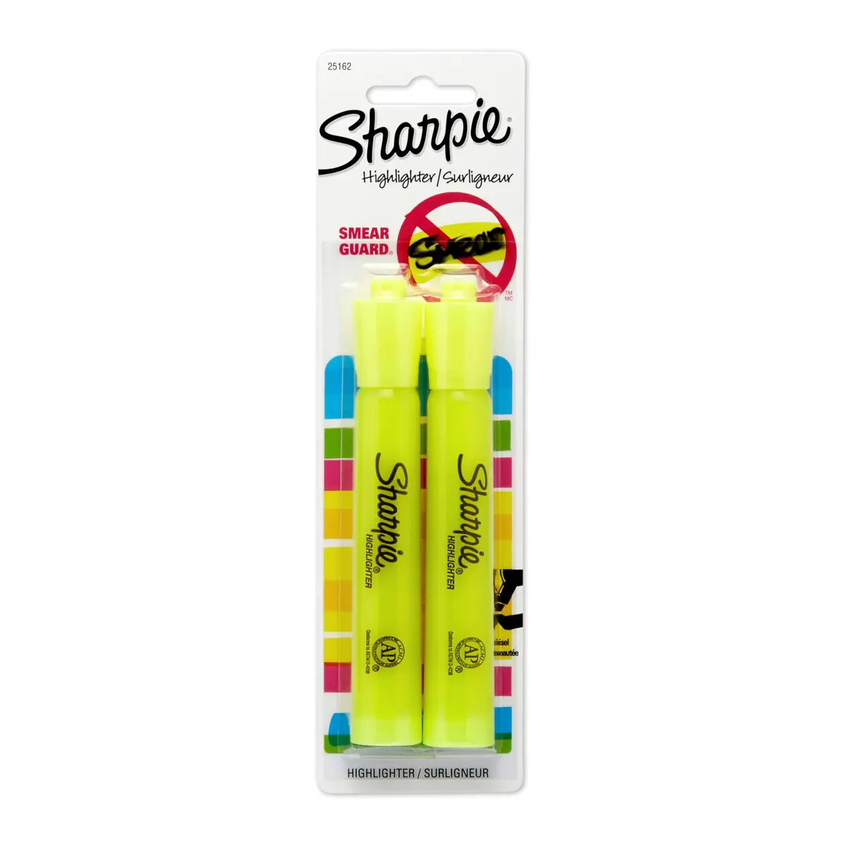 Sharpie Accent Tank-Style Highlighter, Fluorescent Yellow, 2-Pack | Bright Fluorescent Yellow Ink - main product image