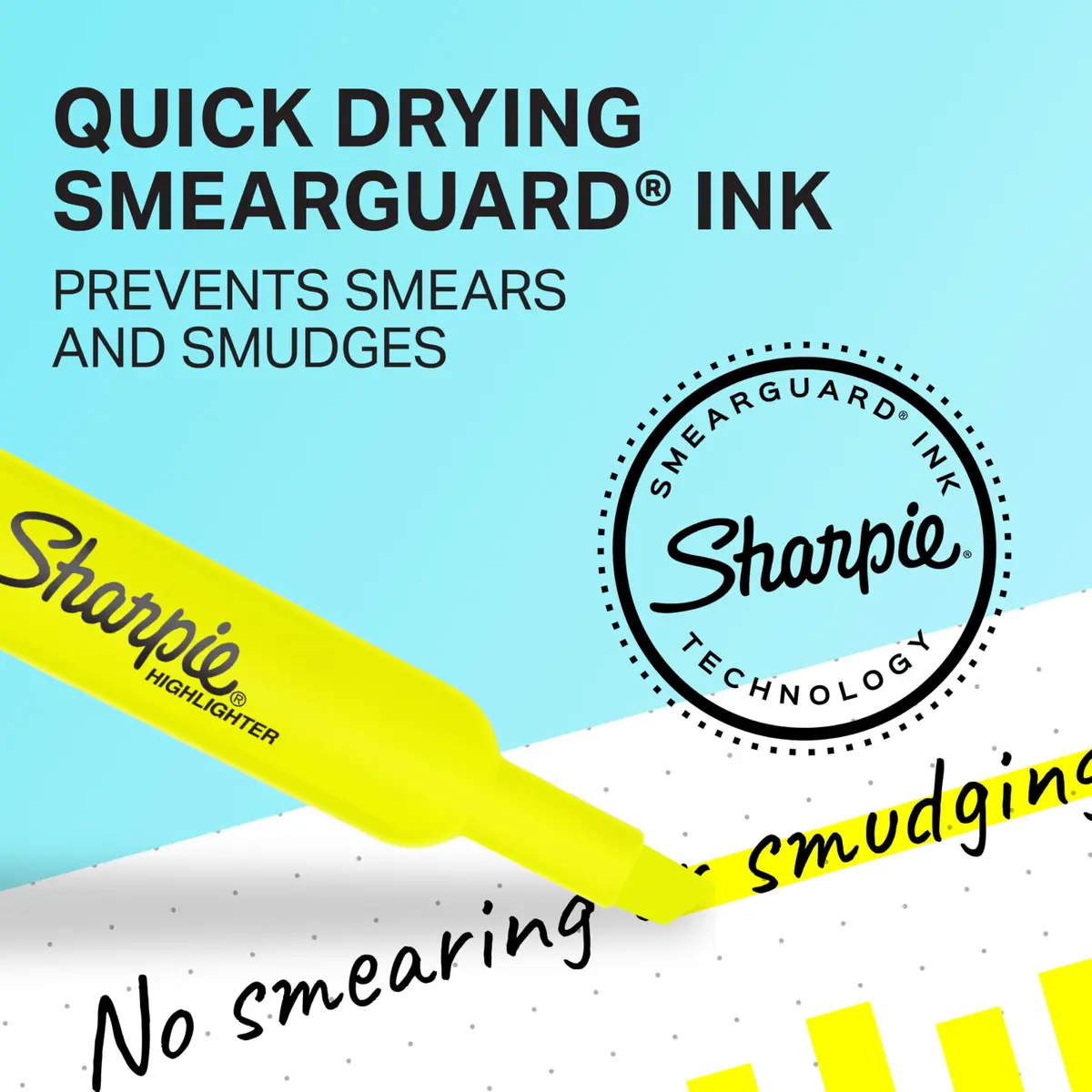 Sharpie Accent Tank-Style Highlighter, Fluorescent Yellow, 2-Pack | Bright Fluorescent Yellow Ink - view 2