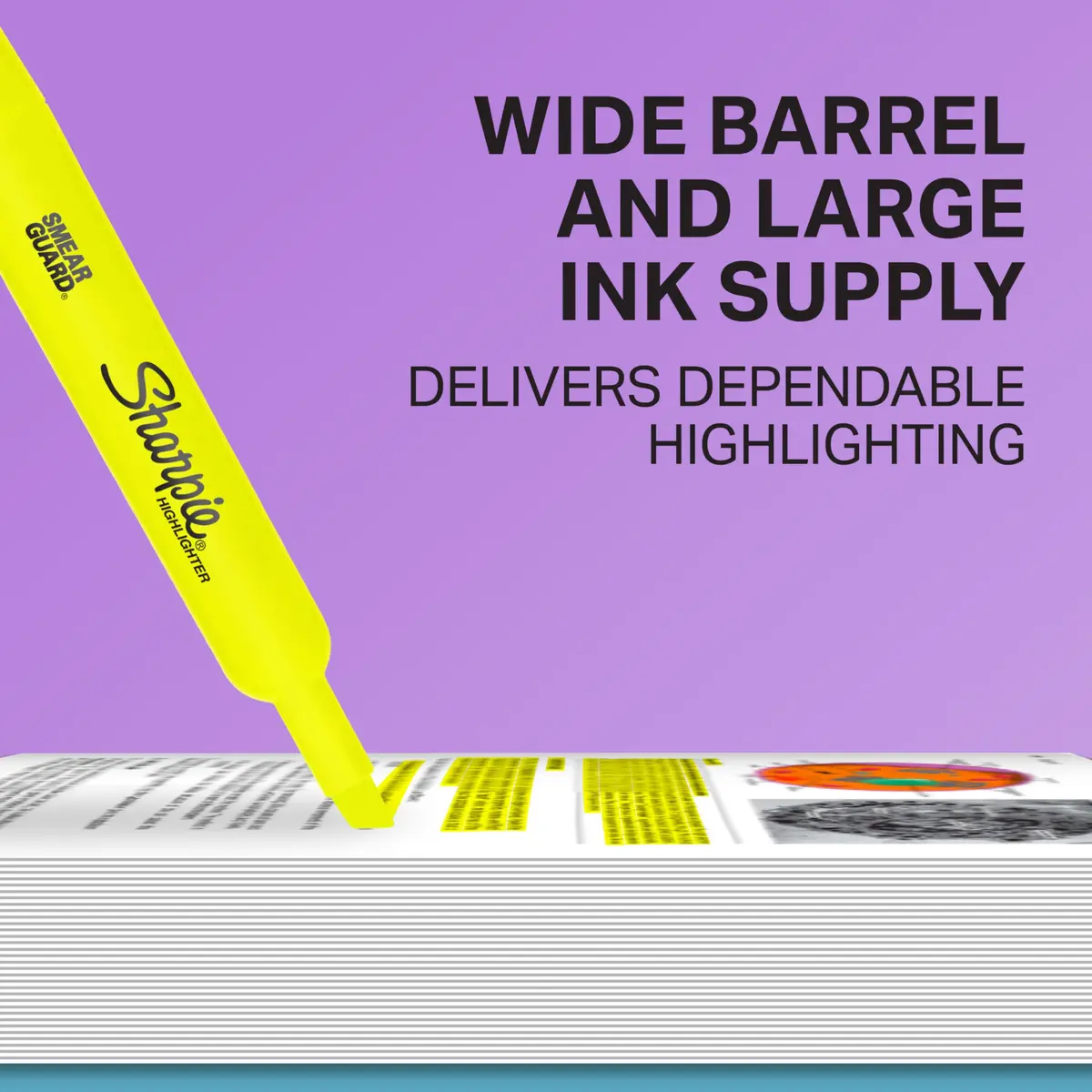 Sharpie Accent Tank-Style Highlighter, Fluorescent Yellow, 2-Pack | Bright Fluorescent Yellow Ink - view 3